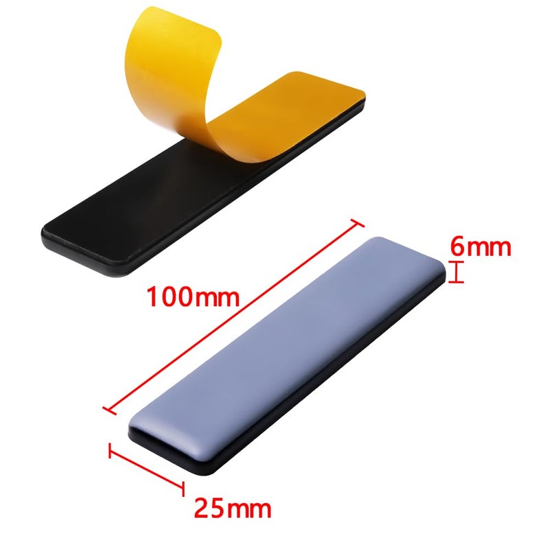 hengfento2 Furniture Sliders for Carpet and Hardwood Floors Adhesive Furniture Glides Self-Stick Furniture Sliders Pads (rectangular25*100mm,8) - Image 2